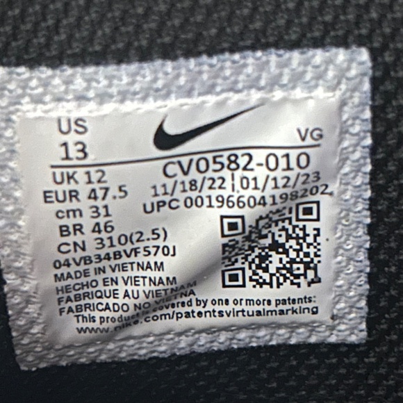 Nike Men's Football Cleats - Size 13 - Alpha Menace 3 Shark - Clean Footbeds! - Picture 12 of 12